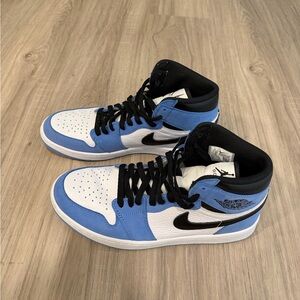 Nike Men’s Jordan Blue and White High-Top Sneakers